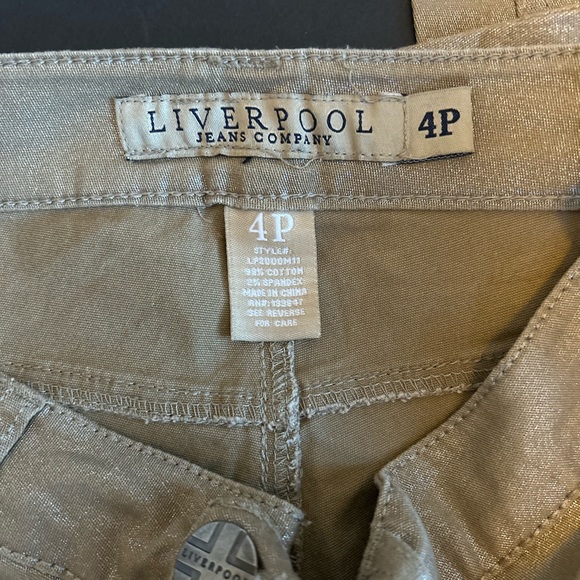 Liverpool Coated shiny skinny jeans , dark khaki, 4P - Picture 5 of 7